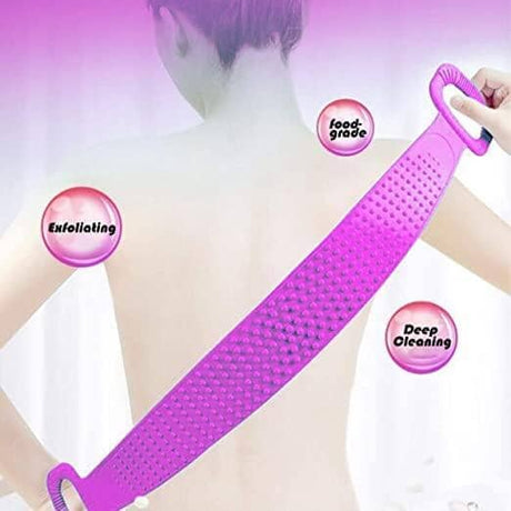 Smart silikon ryggskrubber för bad - 2 sidor &amp; handtag. Hypoallergen (11 x 76 cm) - Diverse badrumstillbehör - Seniorliving