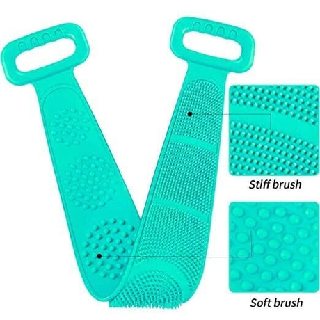 Smart silikon ryggskrubber för bad - 2 sidor &amp; handtag. Hypoallergen (11 x 76 cm) - Diverse badrumstillbehör - Seniorliving