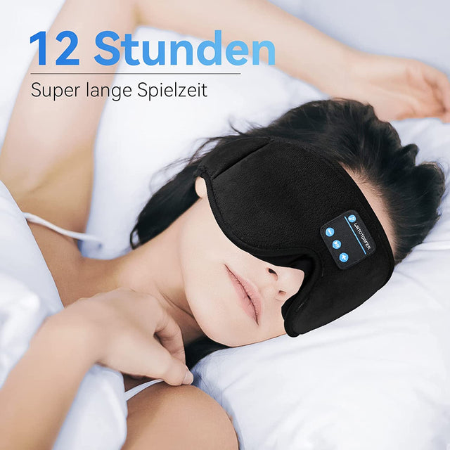 Sovmask med inbyggd Bluetooth - Spela musik medan du sover. Trådlös &amp; justerbar. 3 färger - sovmask - Seniorliving