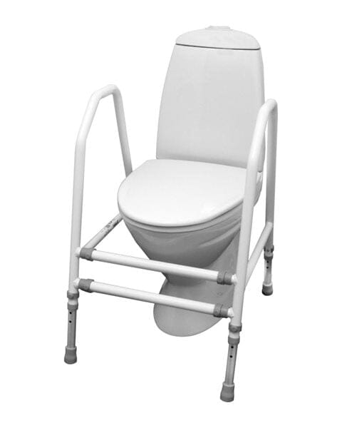 Ställbart golvmonterat toalettstöd - passar alla toaletter. Lätt att installera! - Toaletthöjare - Seniorliving