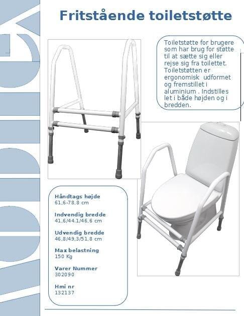 Ställbart golvmonterat toalettstöd - passar alla toaletter. Lätt att installera! - Toaletthöjare - Seniorliving