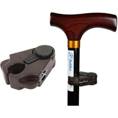 Stokke klämma, svart. Universal och lätt att installera. Köp den här! - Tillbehör för käppar - Seniorliving