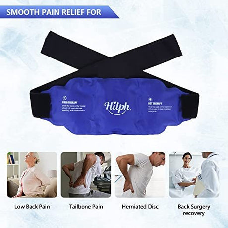 Sval/varm kompressionsdyna för ländrygg, mage och rygg. Återanvändbar. Justerbar - kyldyna - Seniorliving