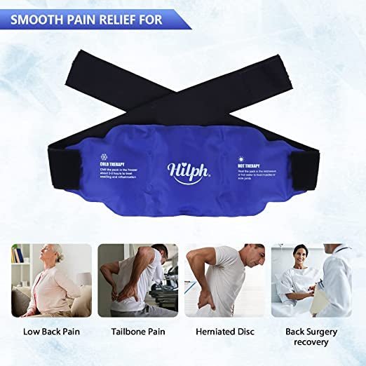 Sval/varm kompressionsdyna för ländrygg, mage och rygg. Återanvändbar. Justerbar - kyldyna - Seniorliving