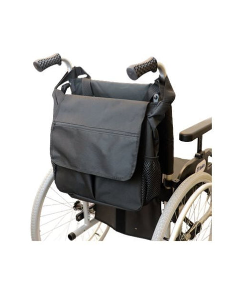 Svart rullstolsväska 35x31x12 cm - Praktisk och klassisk axelväska för din rullstol - Rullstolsväska - Seniorliving