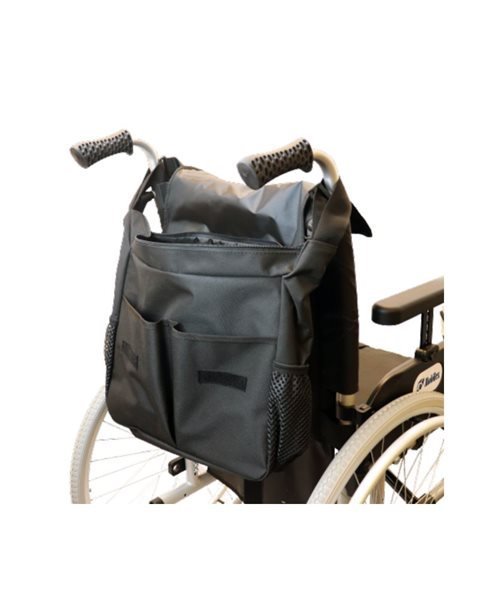 Svart rullstolsväska 35x31x12 cm - Praktisk och klassisk axelväska för din rullstol - Rullstolsväska - Seniorliving