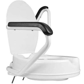 Toaletthöjare med lock och smarta fällbara armstöd, höjd 10cm. Lyxmodell - Toaletthöjare - Seniorliving