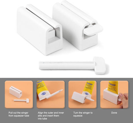 Tubklämma för tandkräm. Krama den sista av dina tuber! Senior vänlig. Set med 2 delar - Rörpressar - Seniorliving