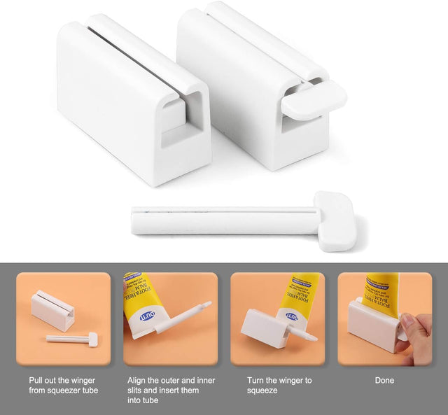 Tubklämma för tandkräm. Krama den sista av dina tuber! Senior vänlig. Set med 2 delar - Rörpressar - Seniorliving