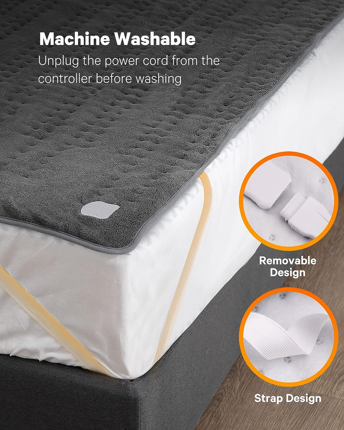 Upplev ökad sömnkomfort - "Soft Coral" elektrisk värmedyna. Justerbar värme &amp; timer - SÄNGVÄRMARE - Seniorliving