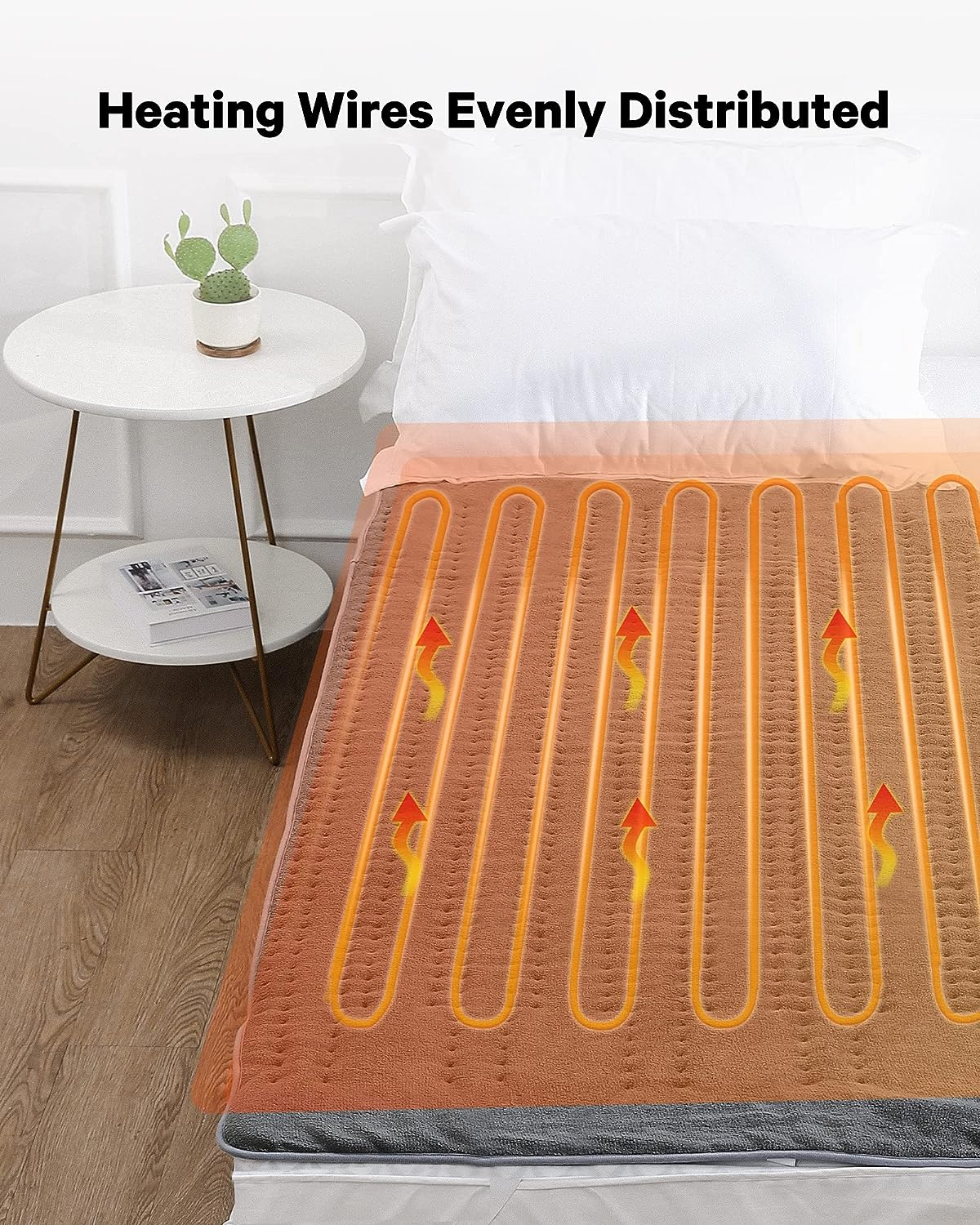 Upplev ökad sömnkomfort - "Soft Coral" elektrisk värmedyna. Justerbar värme &amp; timer - SÄNGVÄRMARE - Seniorliving