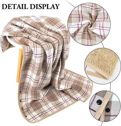 Varm mysig poncho inomhus - One size. Mjuk &amp; läcker fleece med knappar. - Poncho - Seniorliving