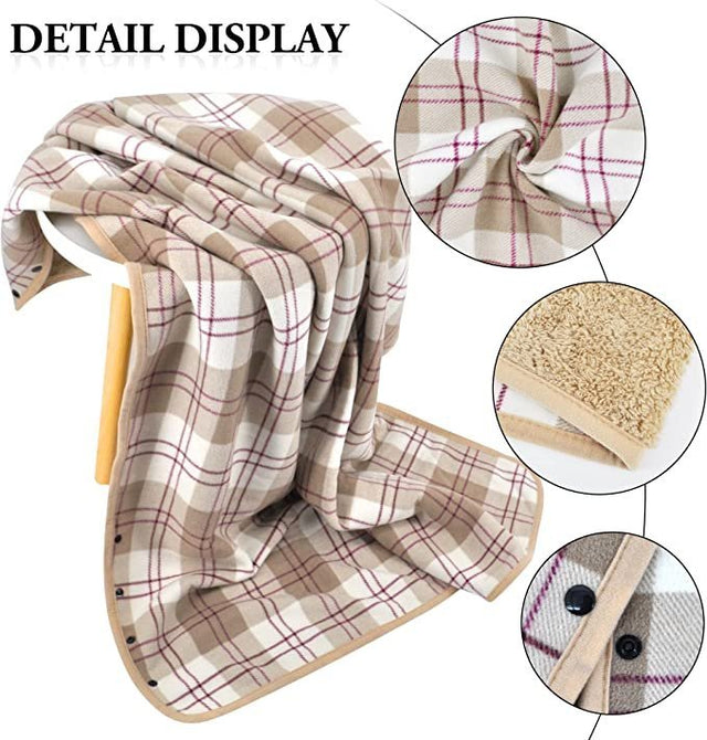 Varm mysig poncho inomhus - One size. Mjuk &amp; läcker fleece med knappar. - Poncho - Seniorliving