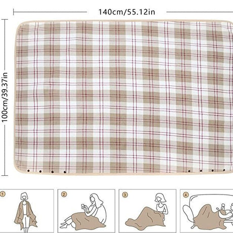 Varm mysig poncho inomhus - One size. Mjuk &amp; läcker fleece med knappar. - Poncho - Seniorliving