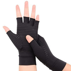 Värmande handskar med kompression &amp; koppar - Unisex med grepp. 2 modeller - Kompressionshandskar - Seniorliving
