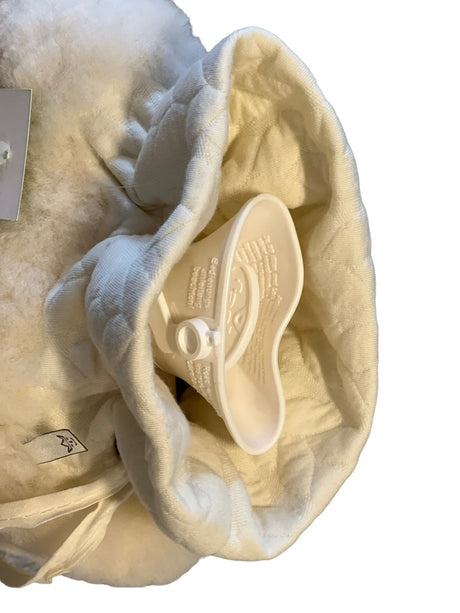 Varmvattenflaska med äkta mjukt lammskinn - Lyx &amp; maximalt välbefinnande. 1 liter - varmvattensflaska - Seniorliving