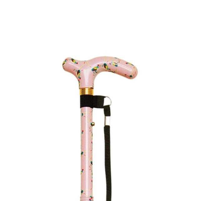 Vikbar käpp i delikat rosa - Vacker &amp; originell design. Höjdjusterbar - Vikbar käpp - Seniorliving