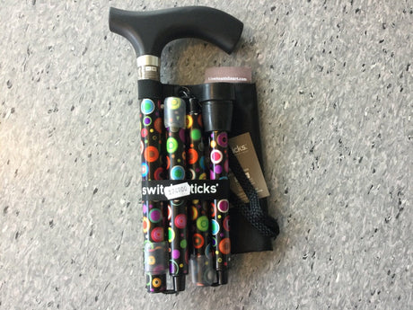 Vikbar käpp - Modell "BUBBLES". Lyxmodell &amp; höjdjusterbar - Pinnar - Seniorliving