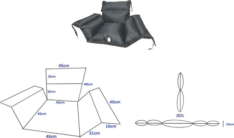 XL - kudde för rullstolsburna - Vattentät, mjuk och allergivänlig. 45 x 45 cm. INKONTINENS. - Sittdyna - Seniorliving