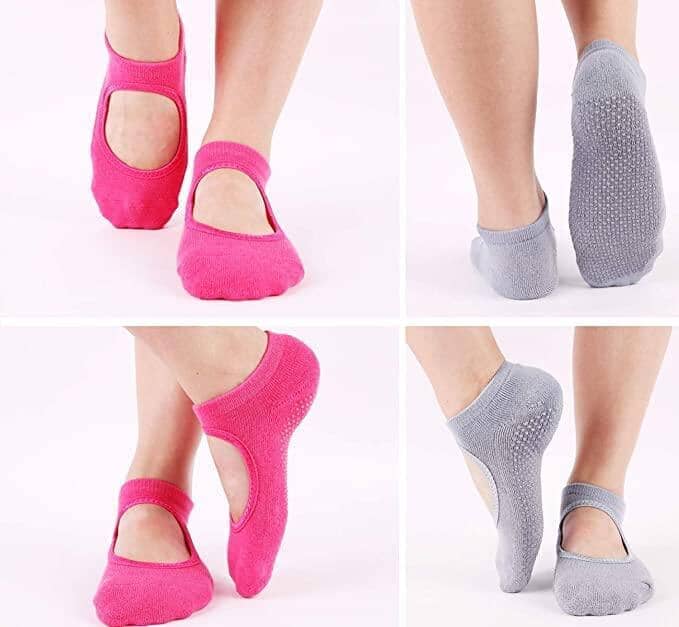 Yogastrumpor med halkskydd - Superbra passform &amp; komfort. 3 vackra färger - Strumpor - Seniorliving